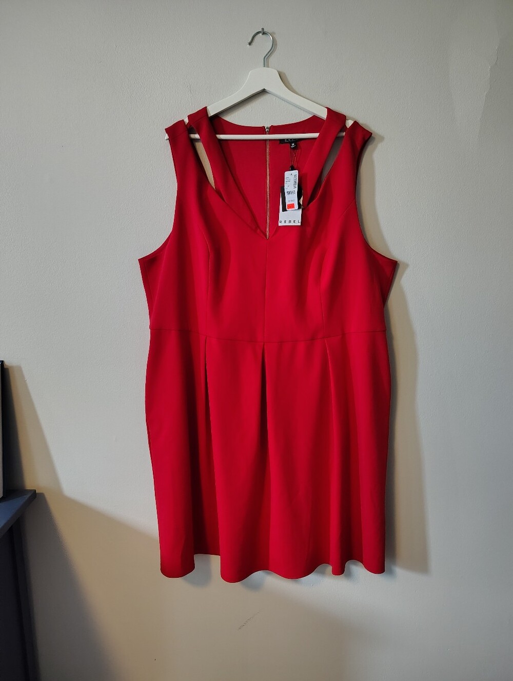 NWT Deep Red Rebel Wilson Fit & Flare Dress - 3X